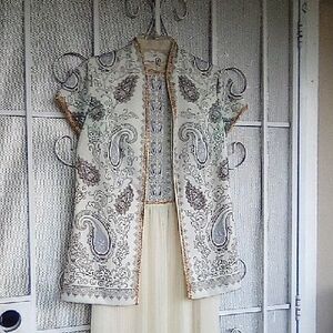 Alfred Shaheen Sleeveless Gown With Jacket. Size L.